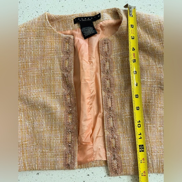 Laundry By Shelli Segal Tweed Jacket Women’s 0 Pink - Early 2000 SEEN ON DEE DEE - Picture 7 of 10